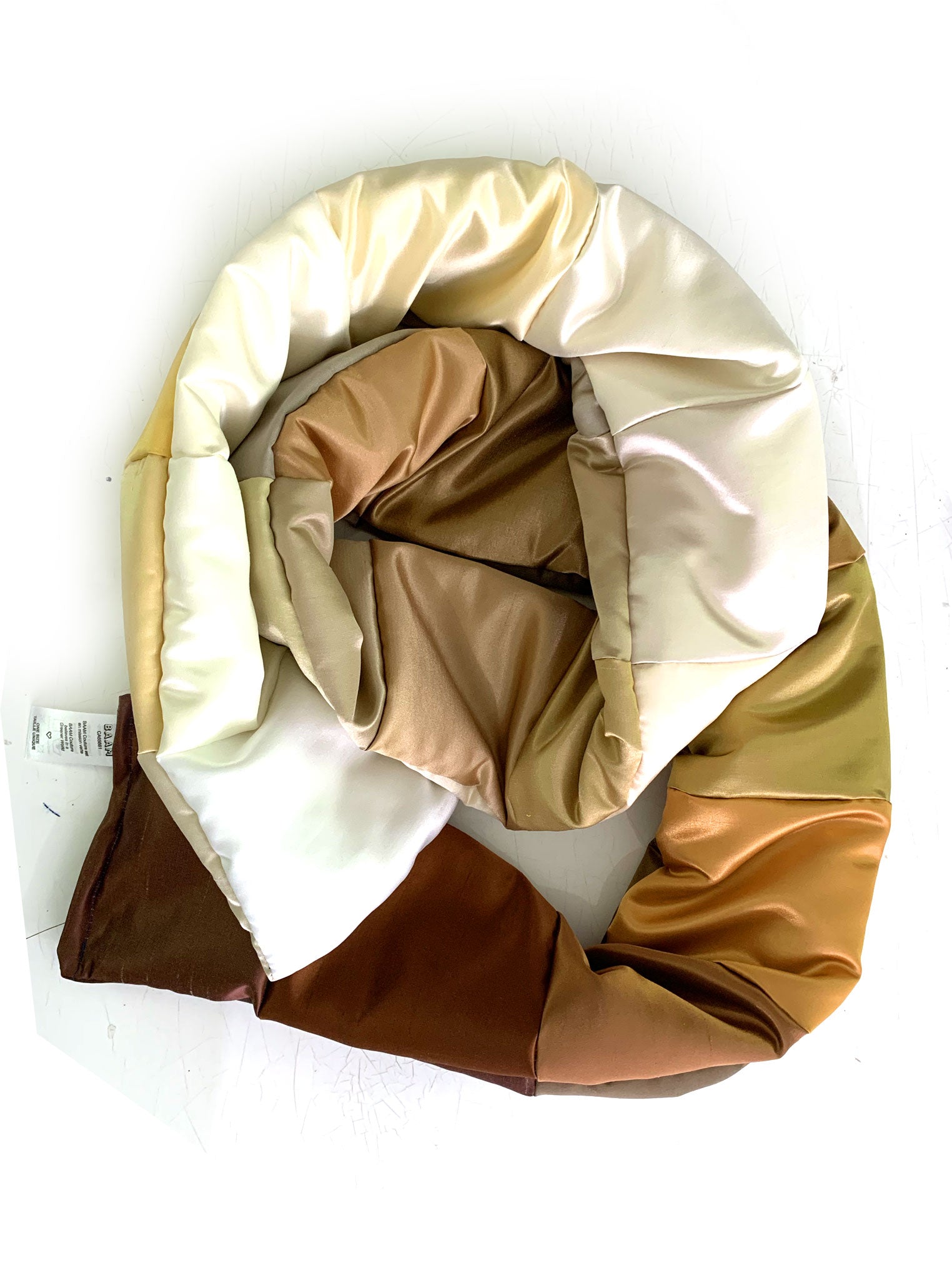 Gold Puffy Scarf - Foulard gonflé or
