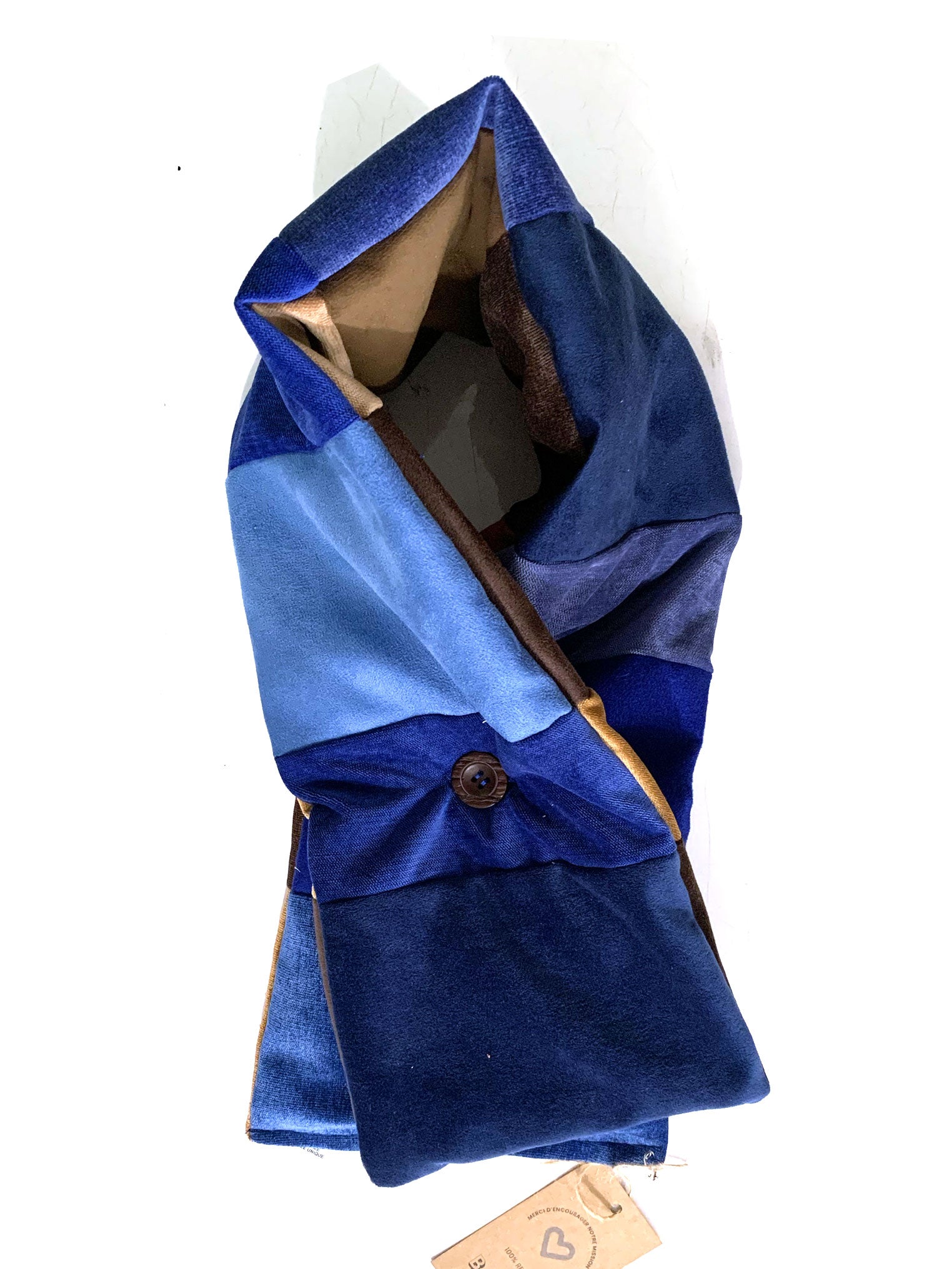 Blue Puffy Scarf - Foulard gonflé bleu